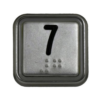 Drukknop BLX met braille, cijfer 7