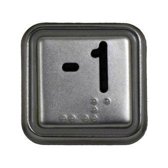 Drukknop BLX met braille, cijfer -1