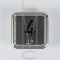 Drukknop B7 Maxxi, cijfer 4, LED blauw