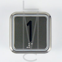 Drukknop B7 Maxxi, cijfer 1, LED Rood