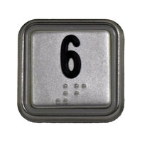 Drukknop BLX met braille, cijfer 6