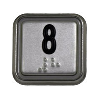 Drukknop BLX met braille, cijfer 8