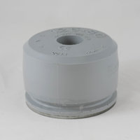 Buffer EN3, Ø125 x 80 mm, met ronde voetplaat